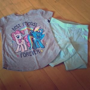 My little pony shirt & Mint Green Jeggings